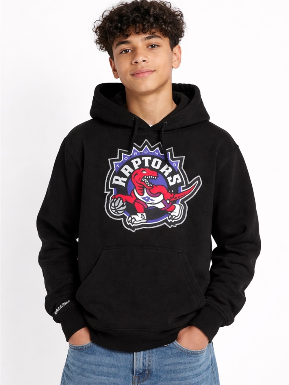 Mitchell & Ness Black Toronto Raptors Logo Hoodie